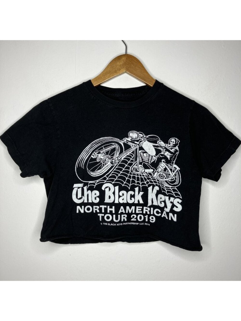 The Black Keys 2019 North American Tour Crop Top Women's Small Black Graphic Tee